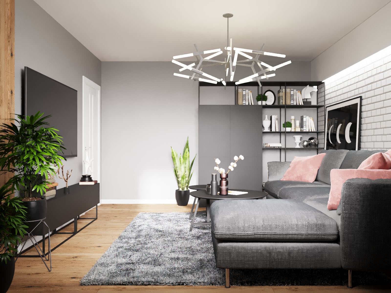 Дизайн гостиной в ЖК "Северная мыза"