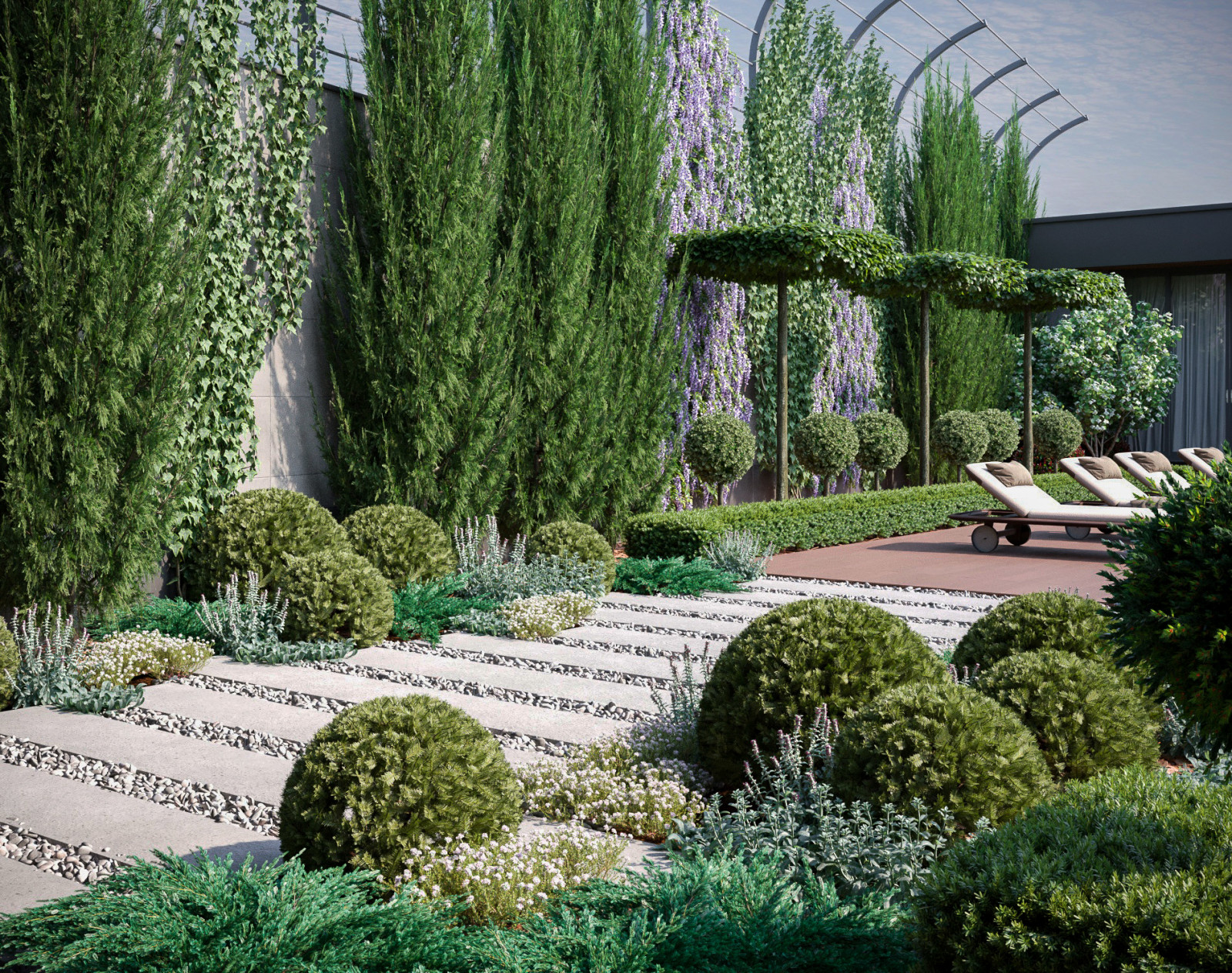 Обложка проекта: Проект благоустройства территории частного дома.