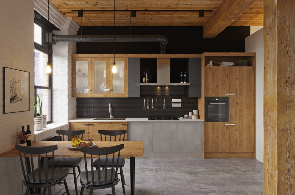 Обложка проекта: Мебель для кухни Атлас-люкс в стиле лофт.