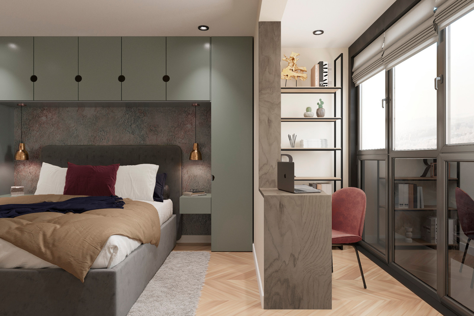 Дизайн-проект для молодой семьи в ЖК Лучи