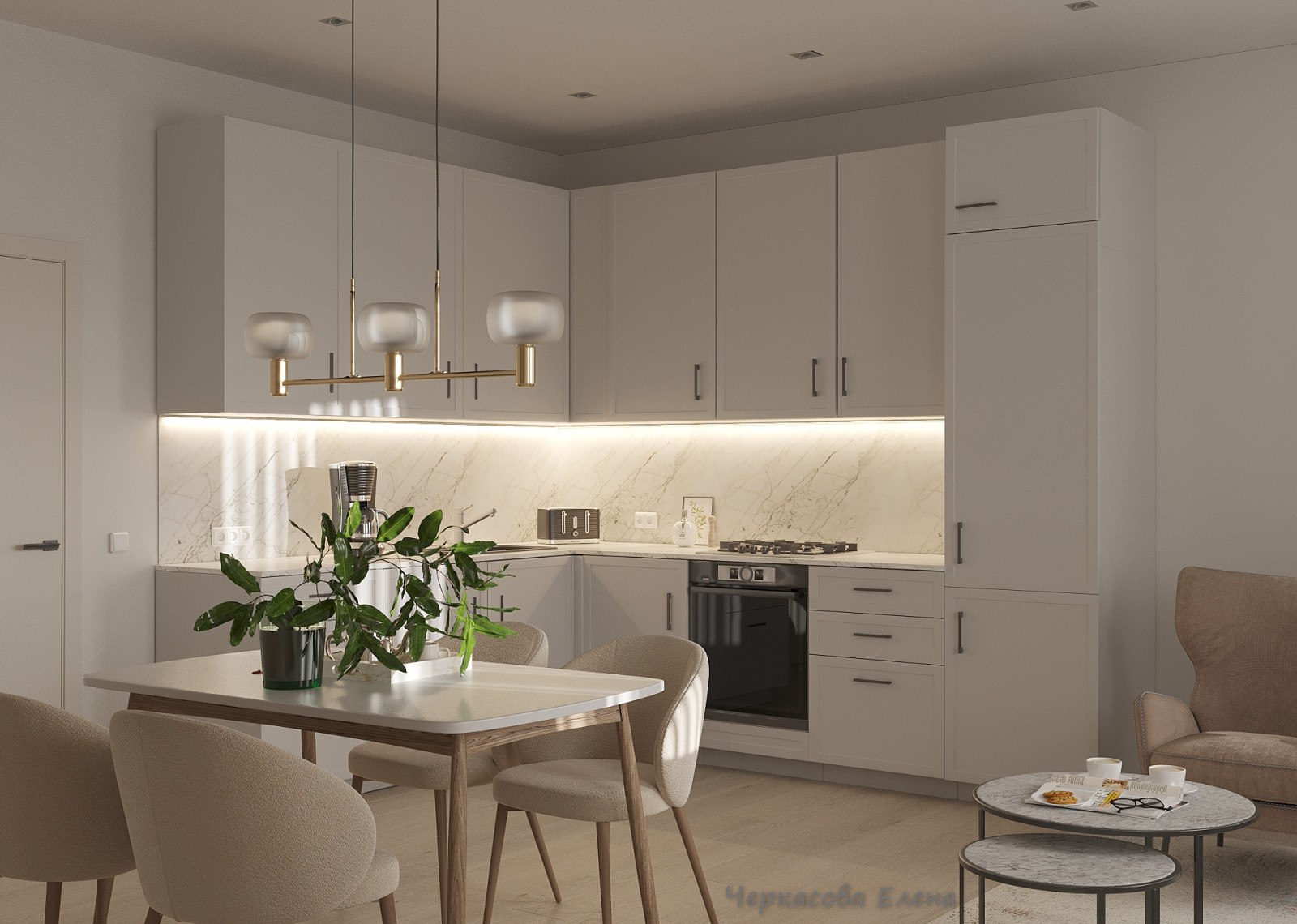 Обложка проекта: Кухня-гостиная