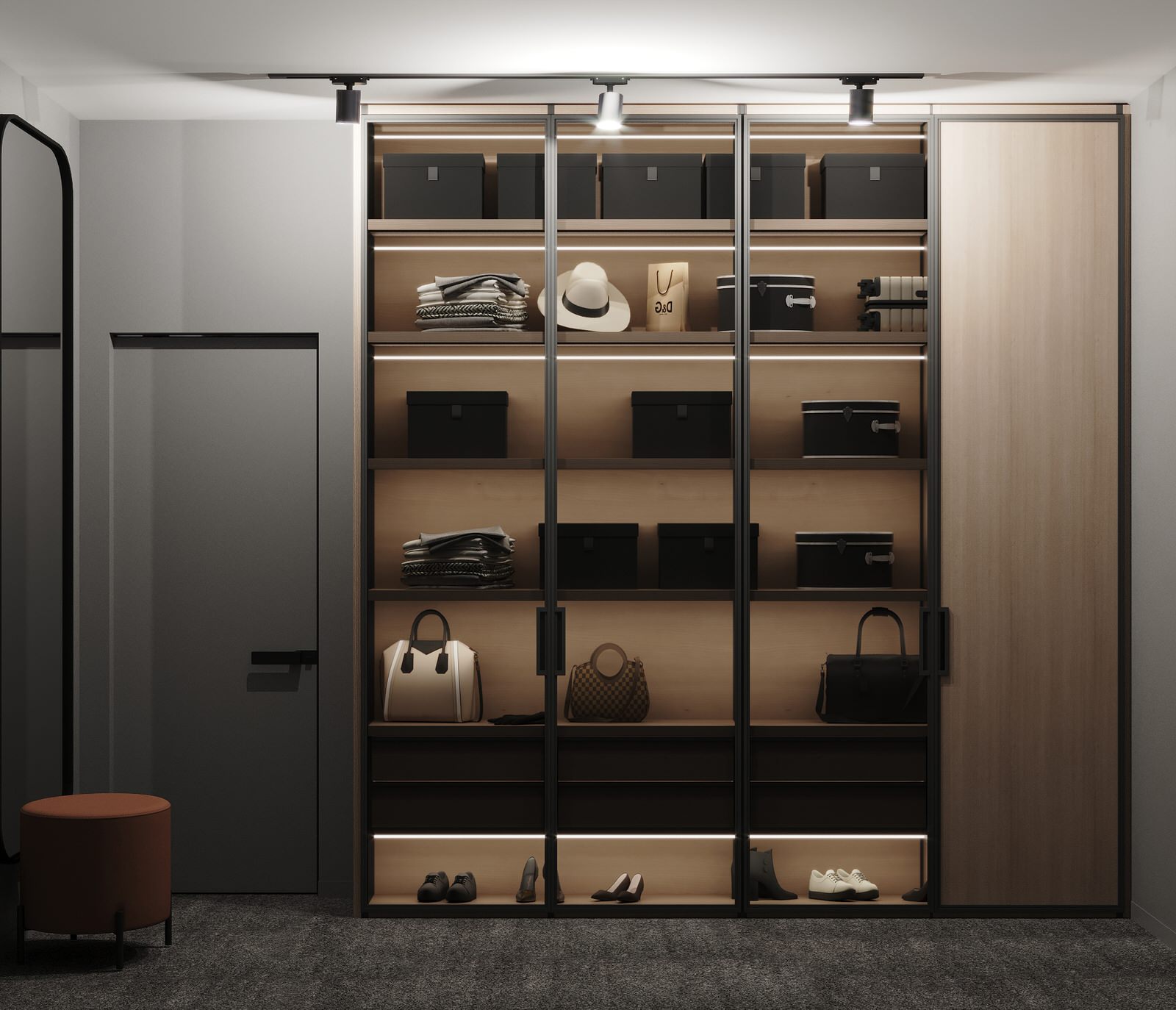 Обложка проекта: Гардеробная, 6 кв.м., ЖК Максим Горький