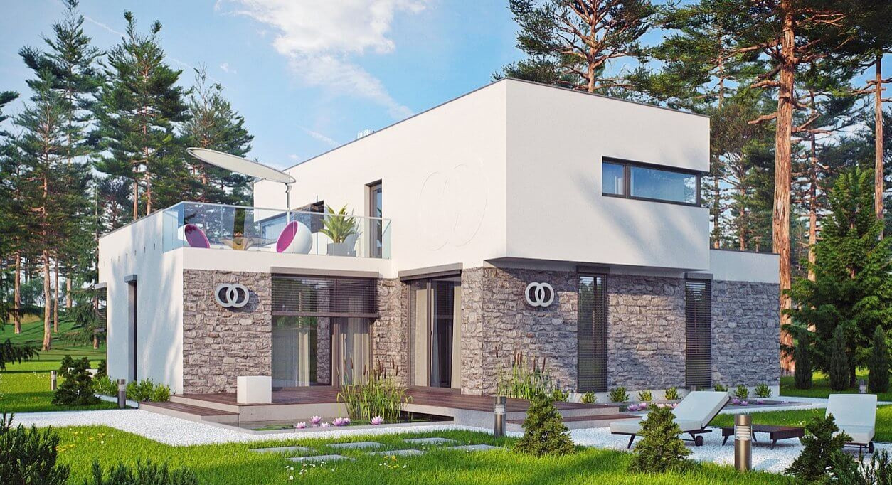 Проект каменного дома Zx46