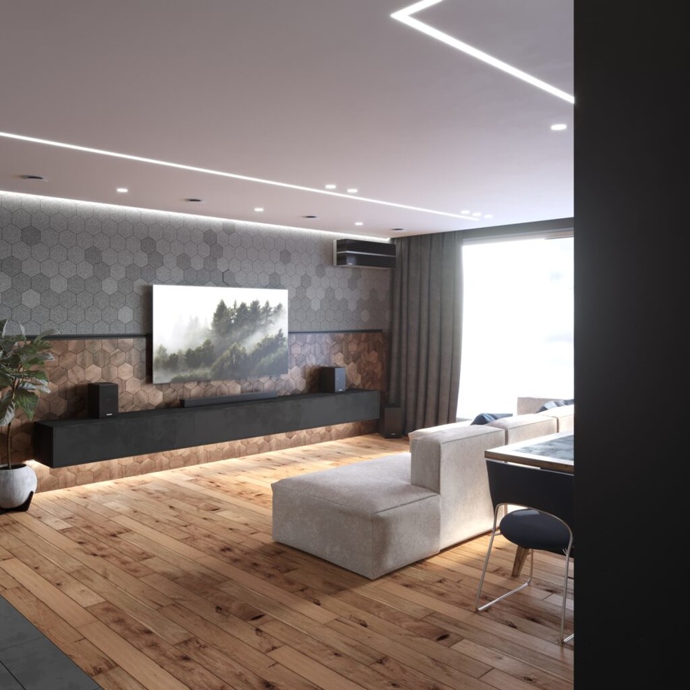 Квартира 200 кв.м Гостиная кухня.