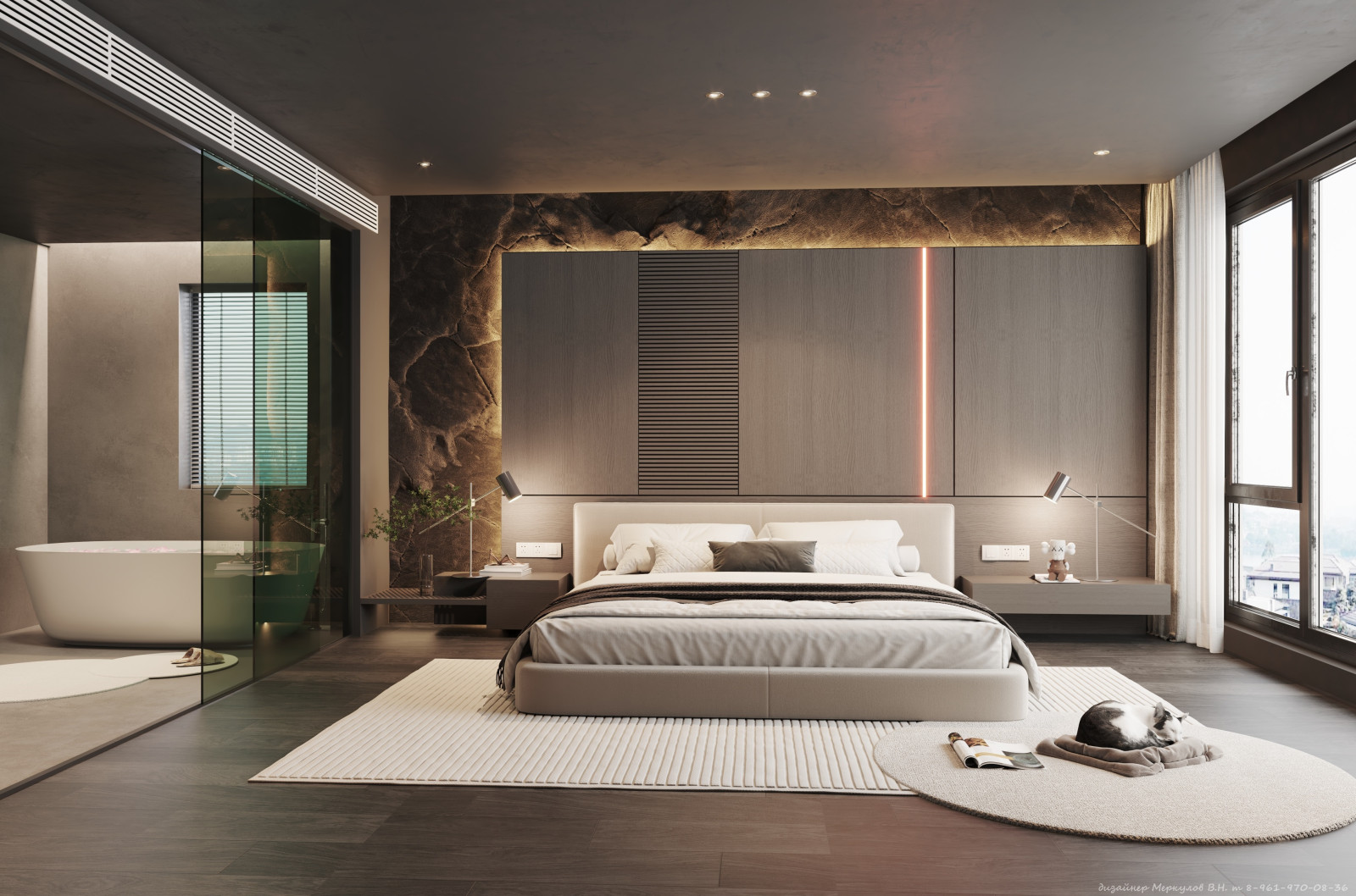 Обложка проекта: Дизайн спальни отель №1