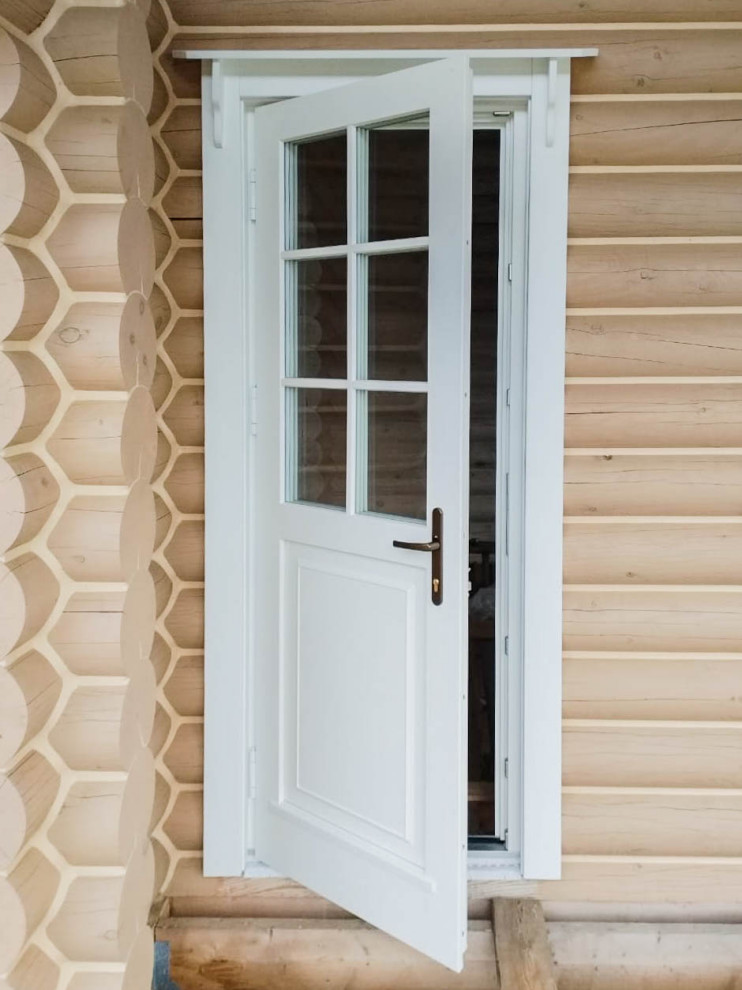 Остекление бревенчатого дома в Чехове