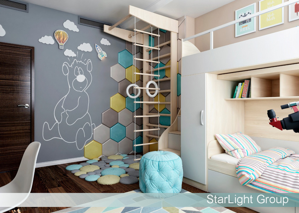 Обложка проекта: Дизайн детской для двух мальчиков 5 и 7 лет