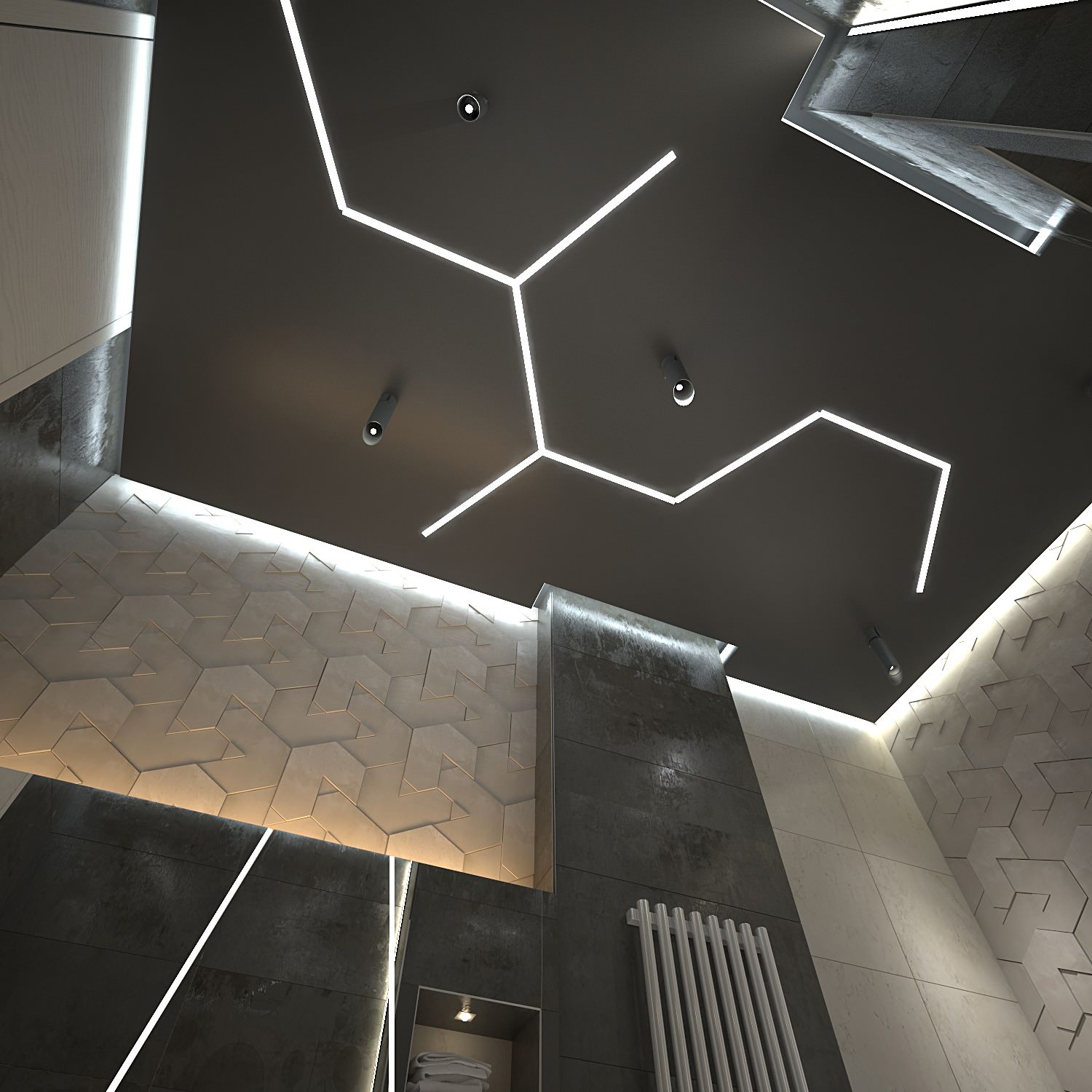 Проект интерьера ванной комнаты