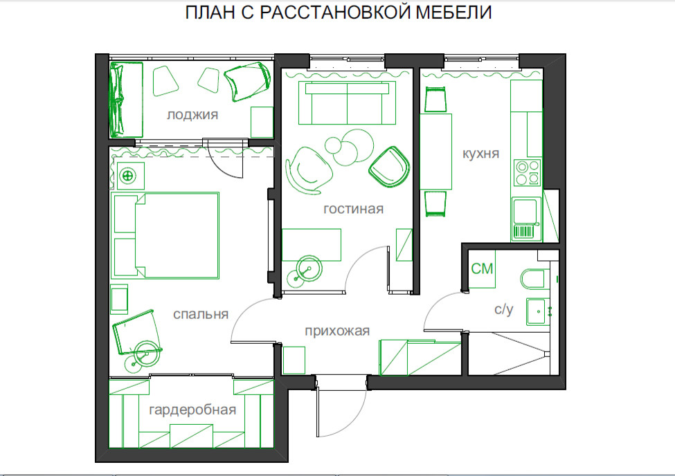 2-к квартира в панельном доме