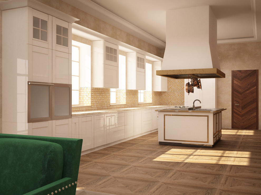 Обложка проекта: Дизайн-проект интерьеров гостинной и кухни особняка Шато