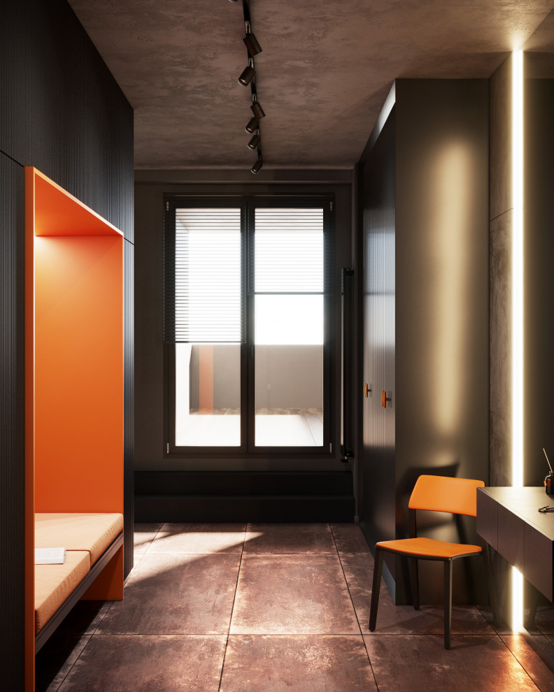 Монохромная квартира с террасой.