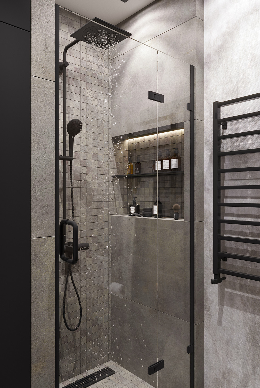 Квартира-студия в темных тонах