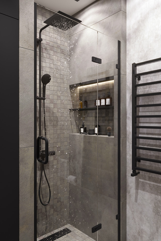 Квартира-студия в темных тонах