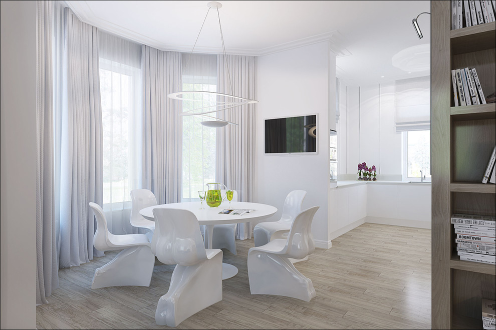 Pure and refined white kitchen