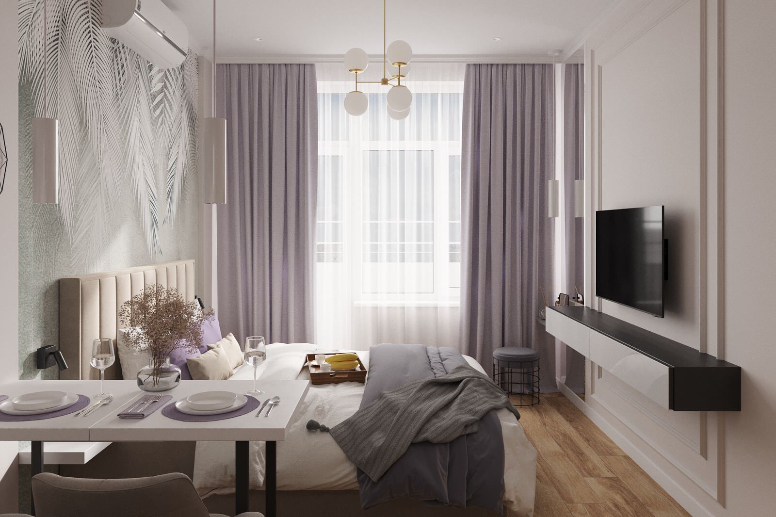 Проект студии 25м2 в ЖК Курортный