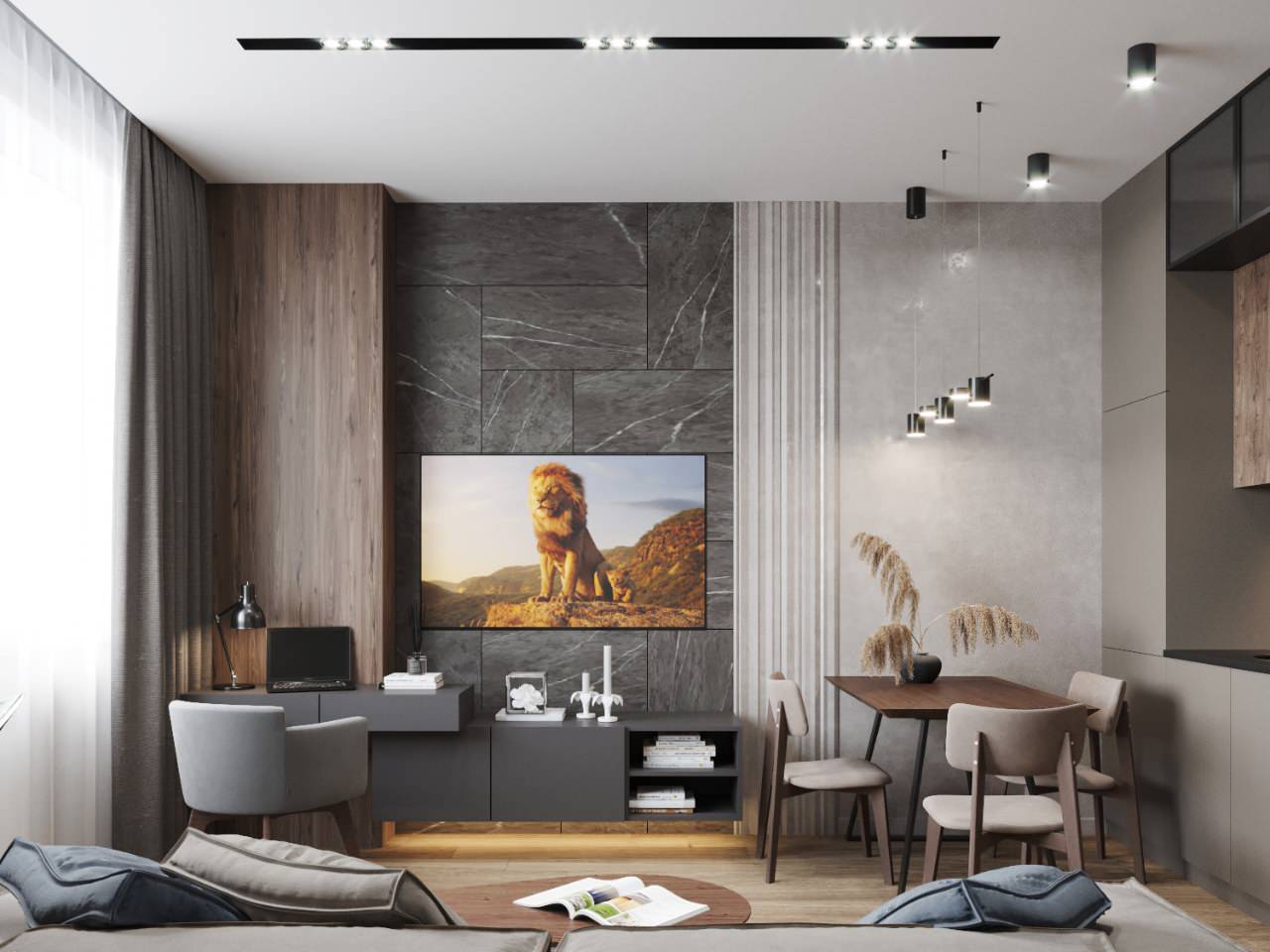 Квартира в современном стиле с кофейными оттенками