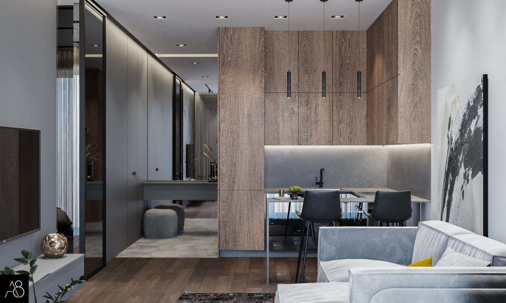 Обложка проекта: Однокомнатная квартира в Москве, Кутузовский проспект