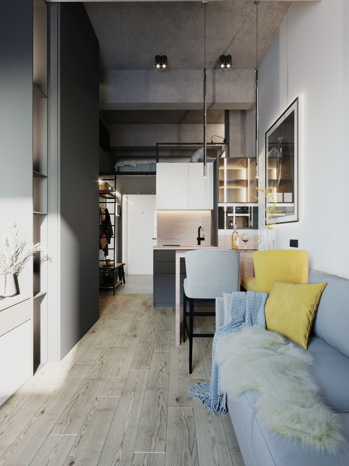 Обложка проекта: Мини апартаменты в ЖК "Loft FM"