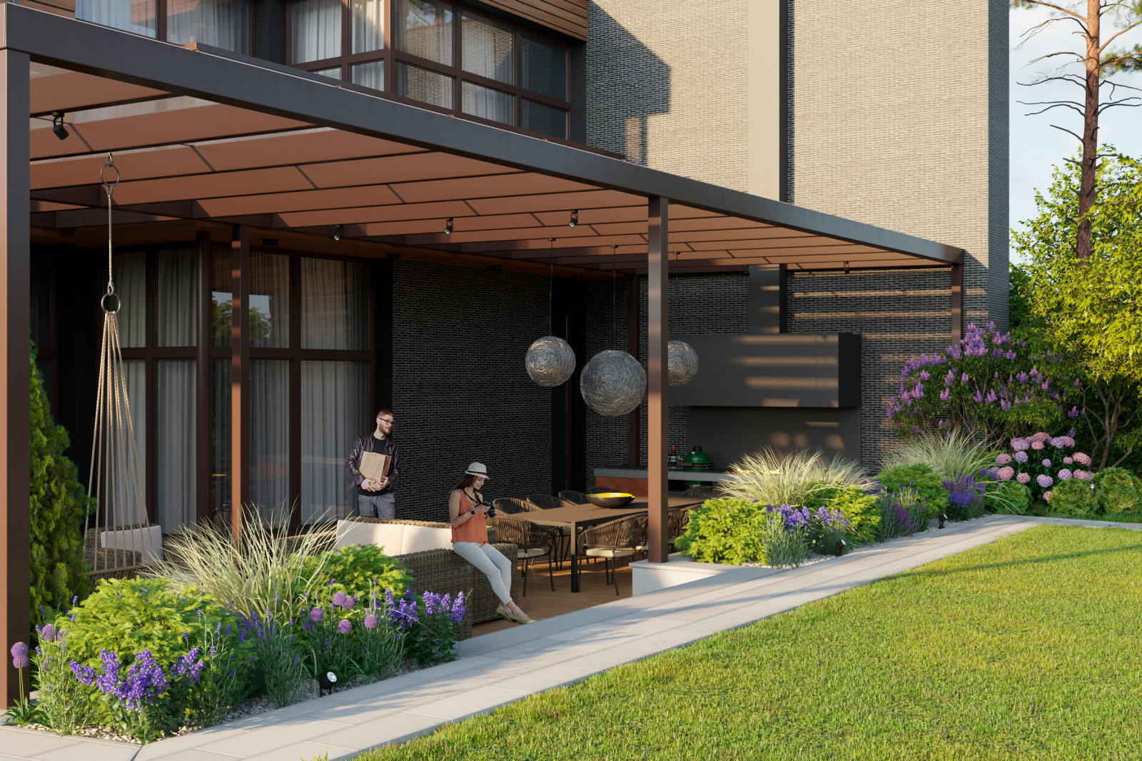 Ландшафт дома на Рублевке