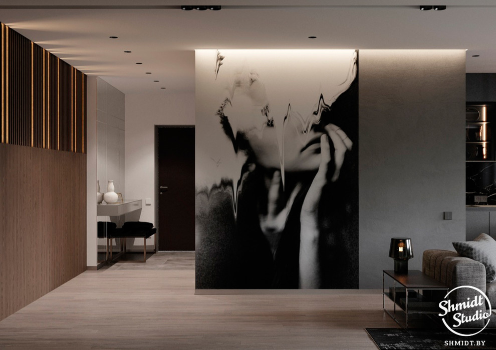 Проект интерьера "Black", Минск, 75м.кв
