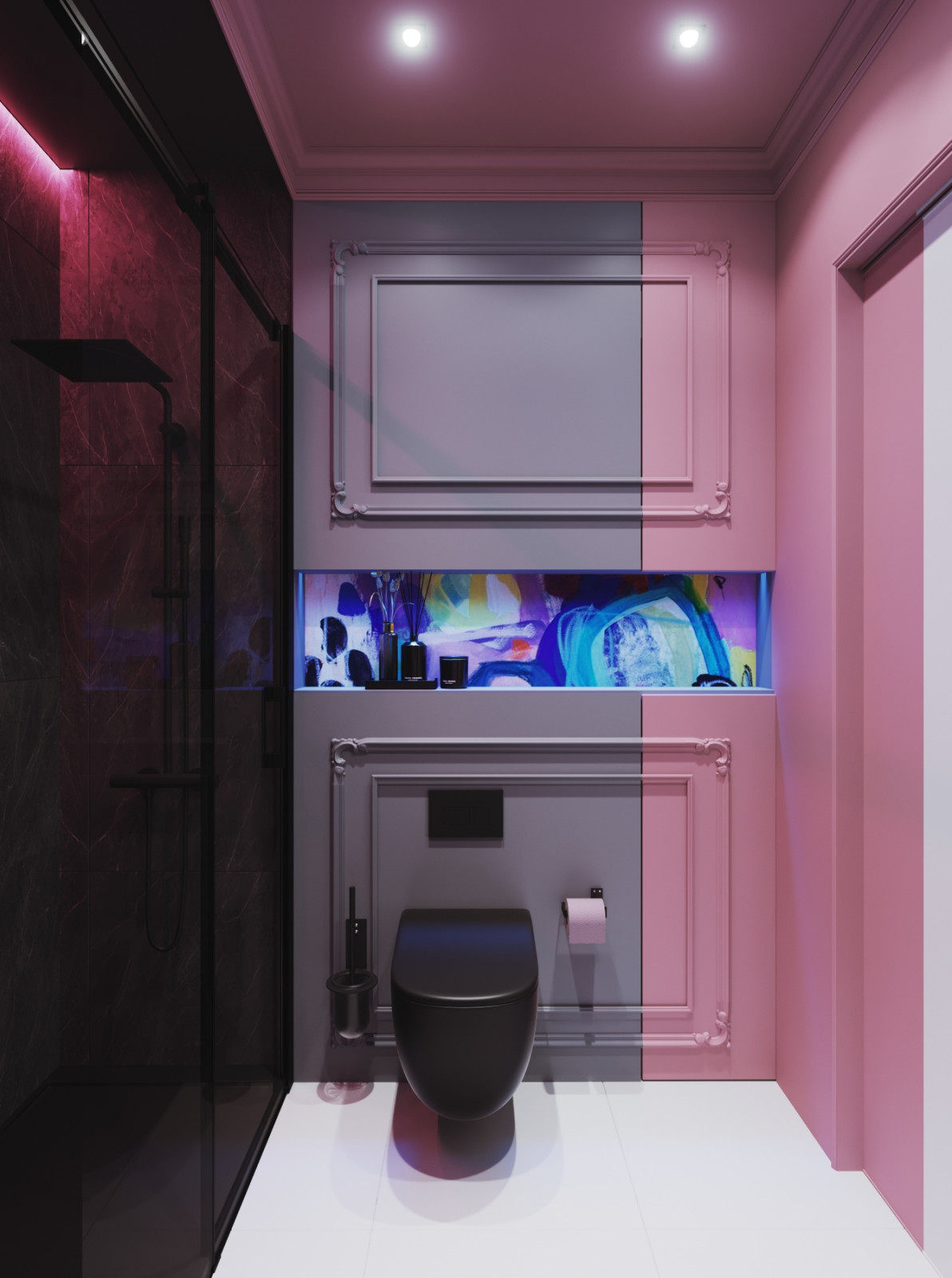 Студия в розовом цвете