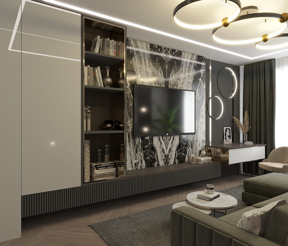 Серый-зеленый оазис: гармония контрастов