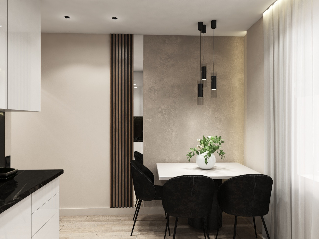 Квартира в Питере с черными акцентами