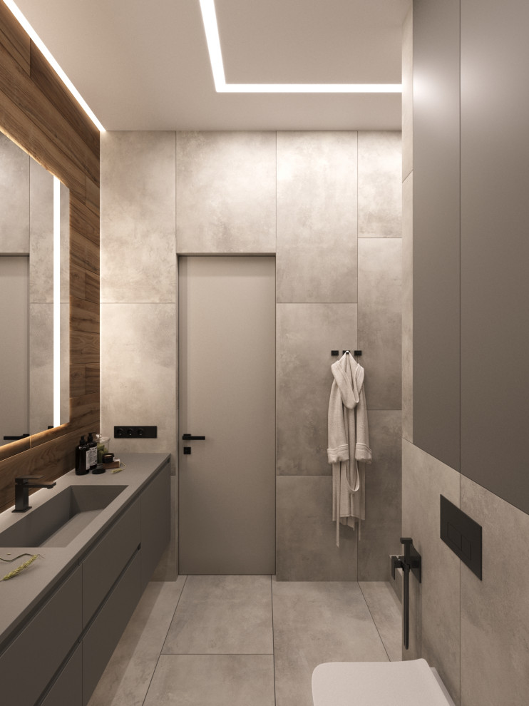 Дизайн интерьера квартиры 77 м2 с 2-мя санузлами и гардеробной