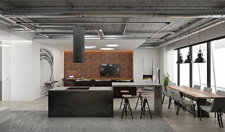 Садовые кварталы, квартира в стиле "Loft"