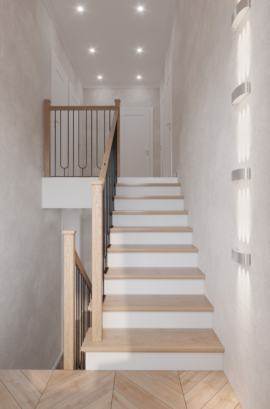 Дизайн интерьера двухэтажного дома 120 кв.м.