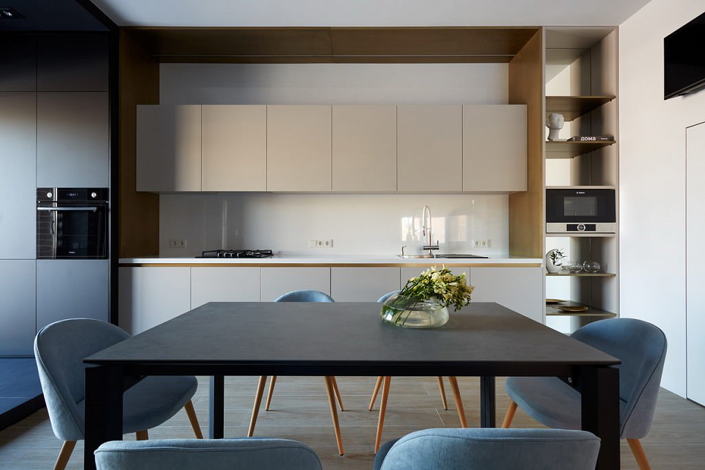 Кухня-гостиная 55м2 "Дачный ответ"