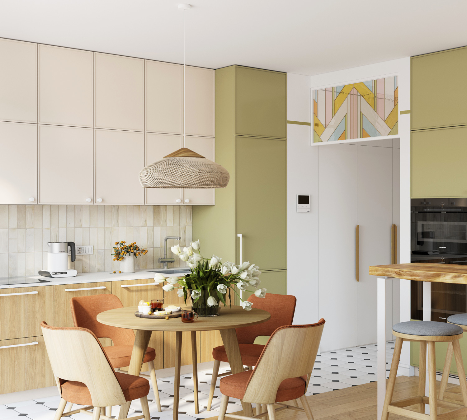 Обложка проекта: Скандинавский интерьер в ЖК Holland Park, Москва, 64 м²