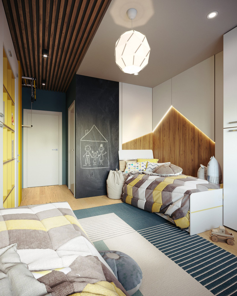 Дизайн интерьера детской для молодой пары с двумя детьми