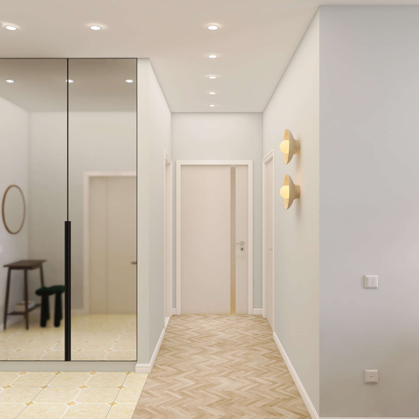 Дизайн интерьера 2х комнатной квартиры в ЖК "Парк Столиц" г. Екатеринбург