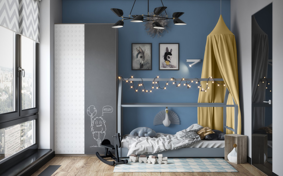 Яркий дизайн квартиры в ЖК "Пресня Сити"