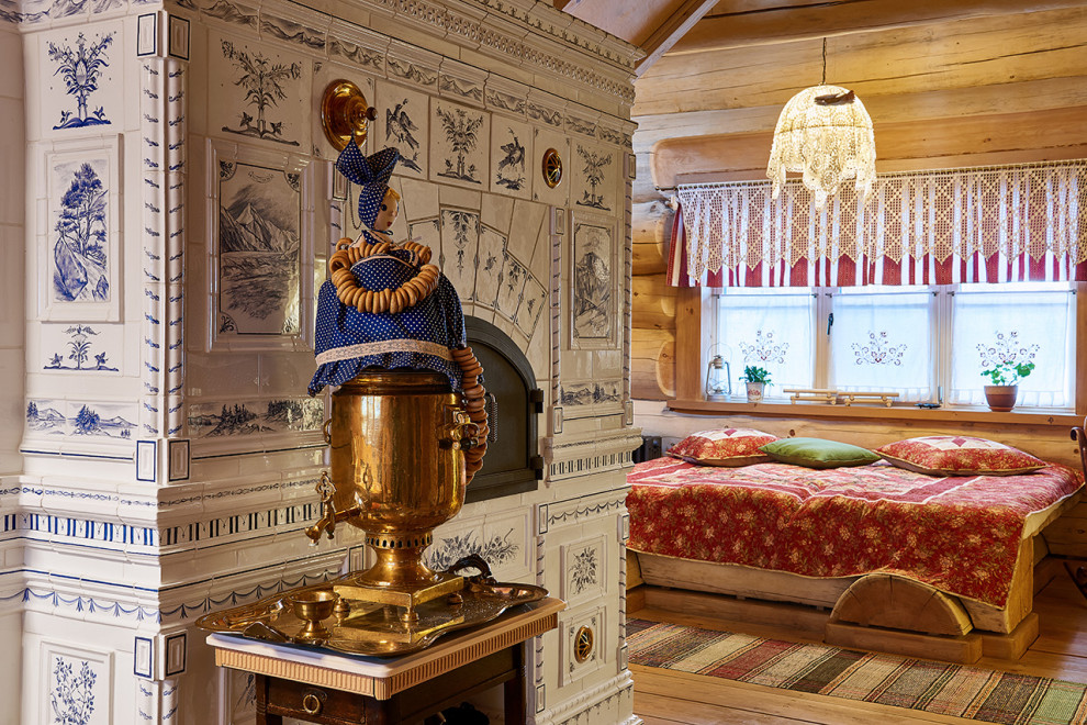 Интерьер деревянного дома в русском стиле