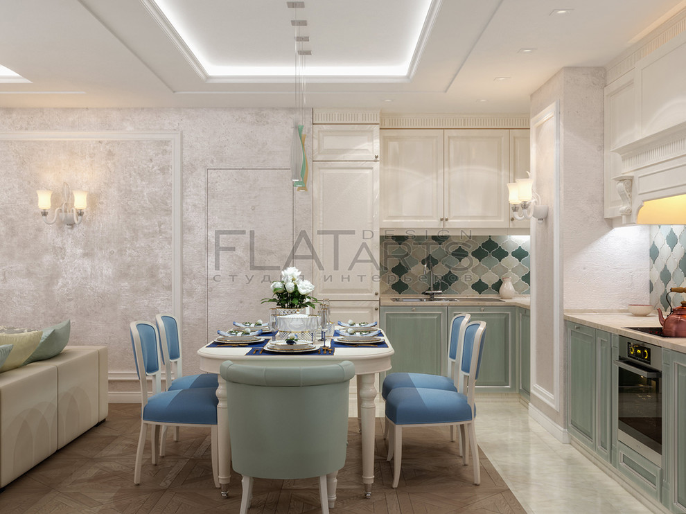 Дизайн 3-ной квартиры 90 кв.м. в стиле эклектика