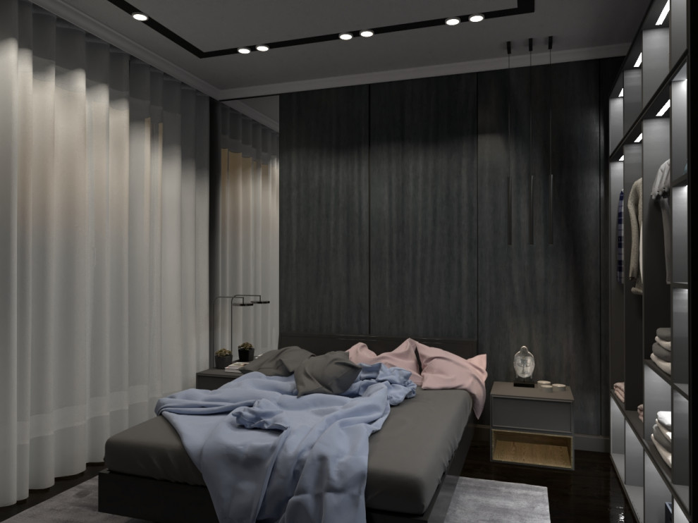 Спальня в  современном стиле для молодого человека