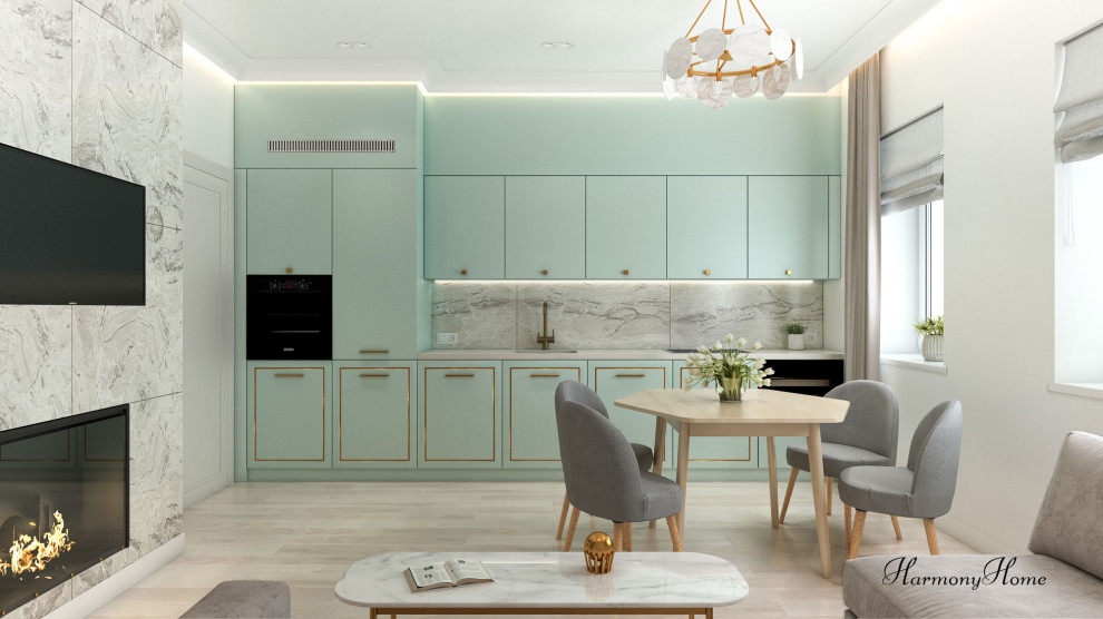 Кухня-гостиная в частном доме