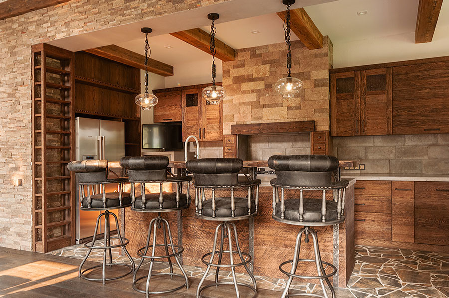 Столешница из массива дерева для кухонного острова Аметис