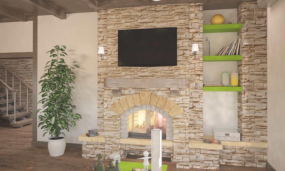 Дизайн интерьера кухни-гостиной