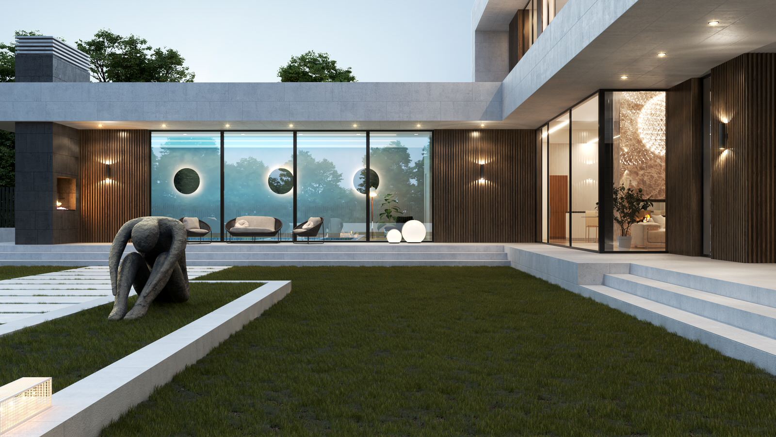 Частный жилой дом с бассейном