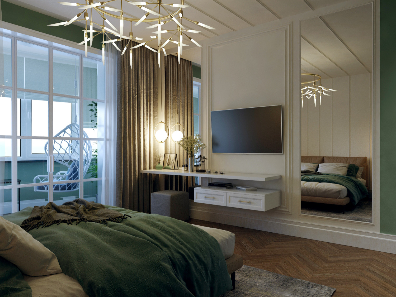 1901 - современная спальня