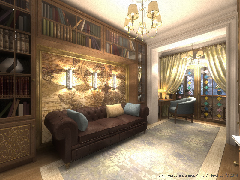 Интерьер квартиры на мансардном этаже