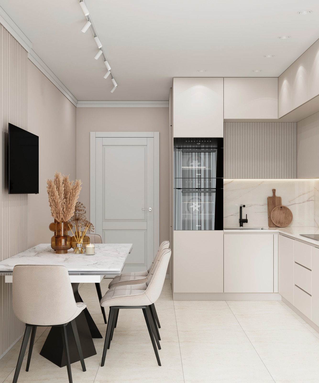 Квартира минимализм для небольшой семьи