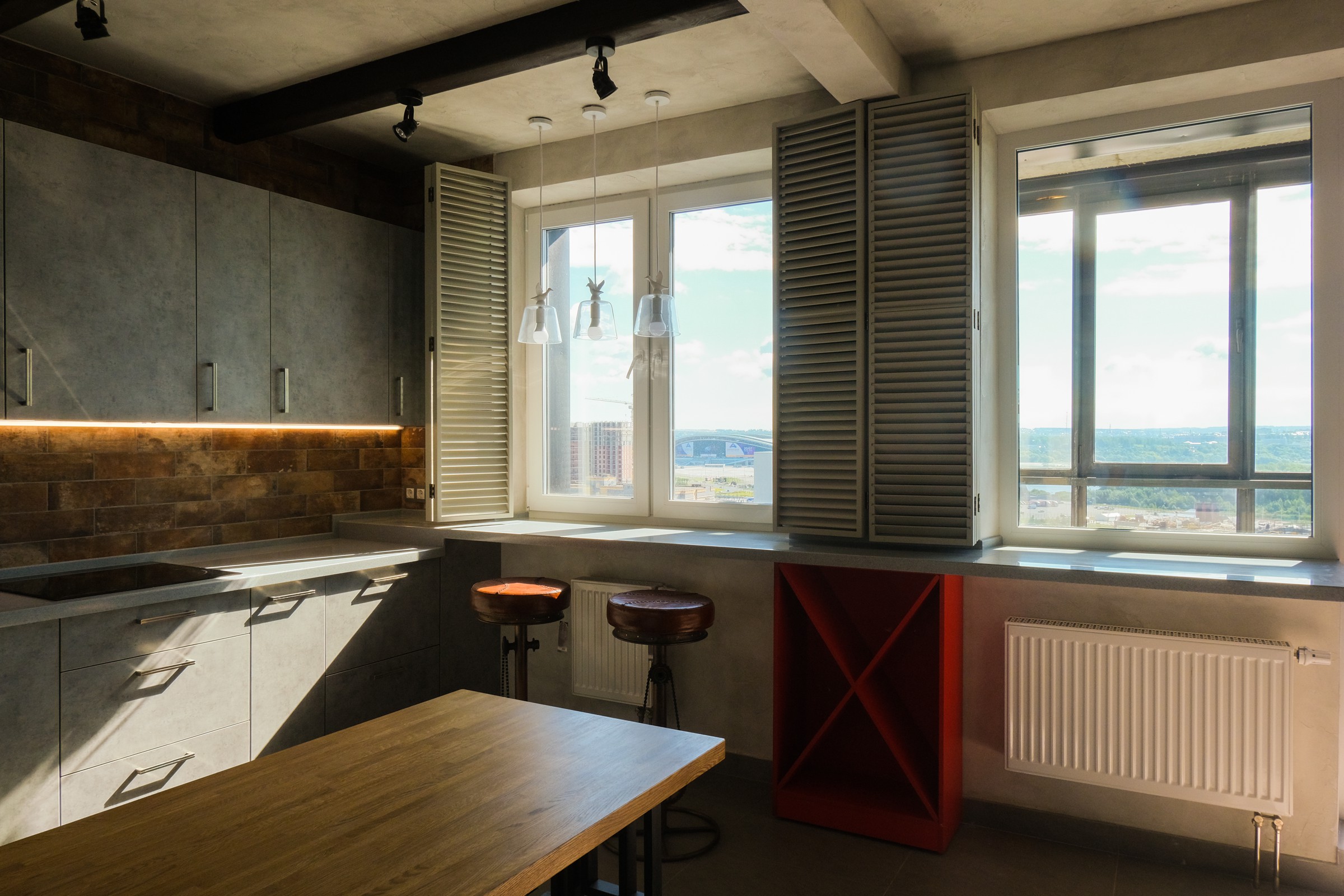 Небольшая квартира в стиле эко лофт