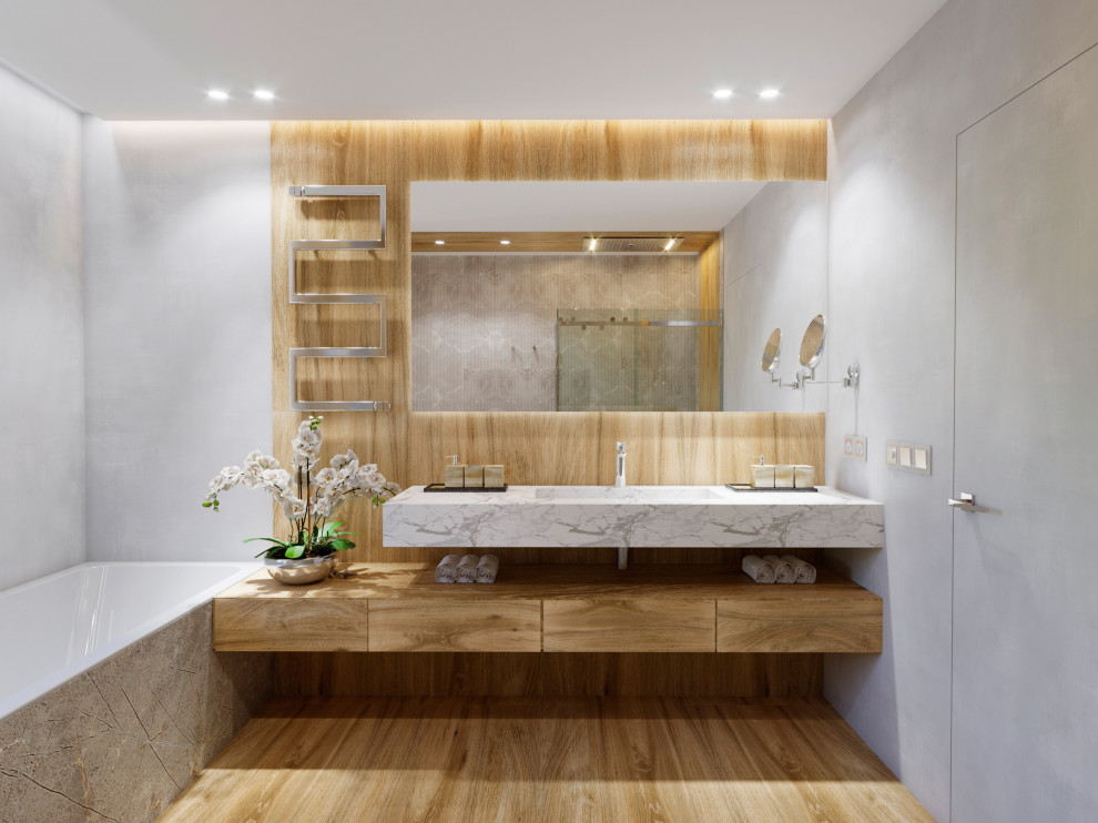 бетон и дерево