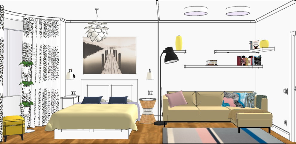 Скандинавский. 43кв.м (1к.кв)