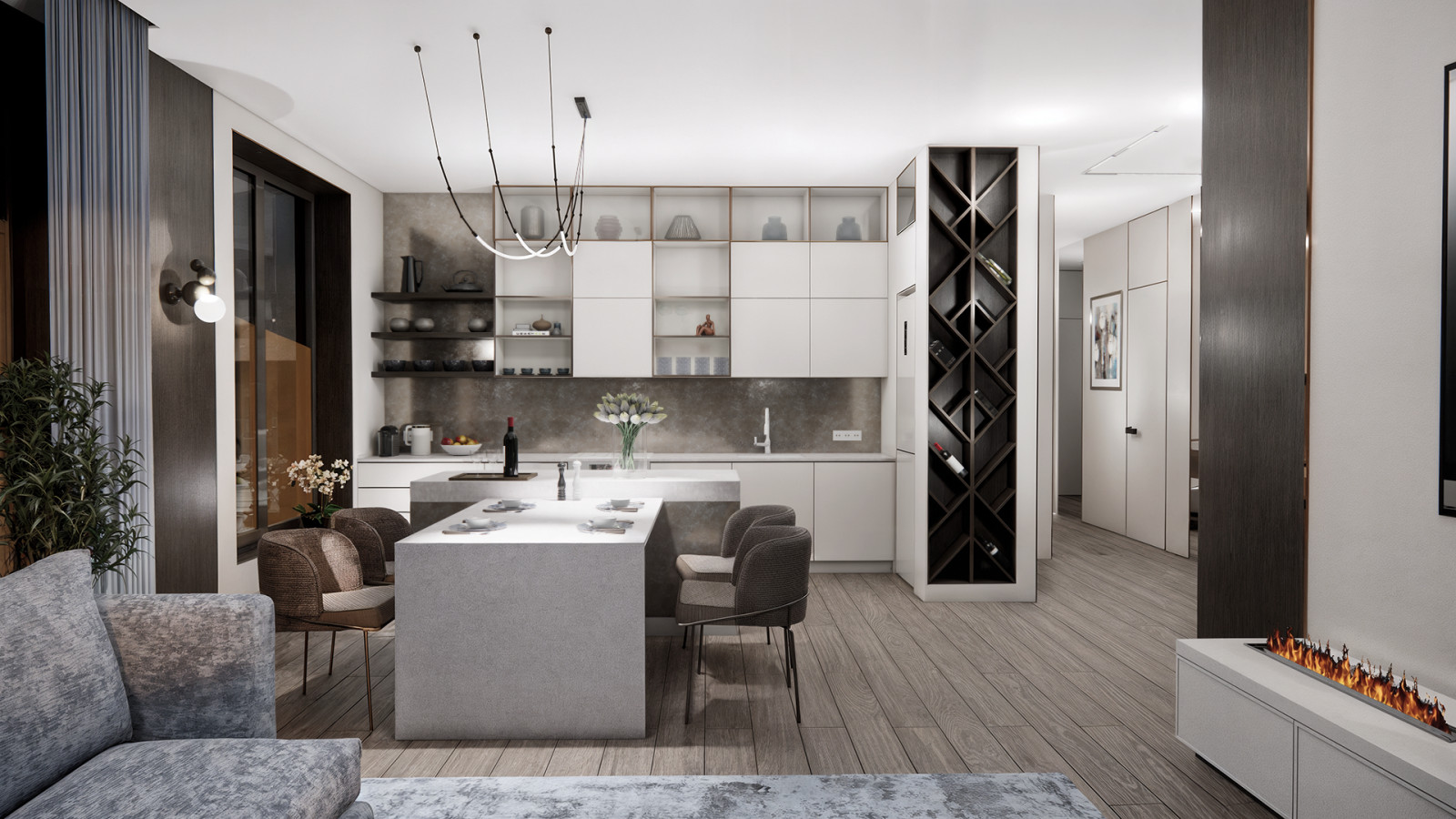 Варианты концепции дизайн-проекта квартиры