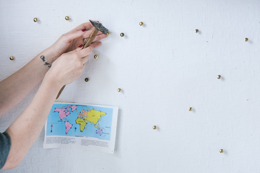 DIY: Карта мира — настенный декор своими руками